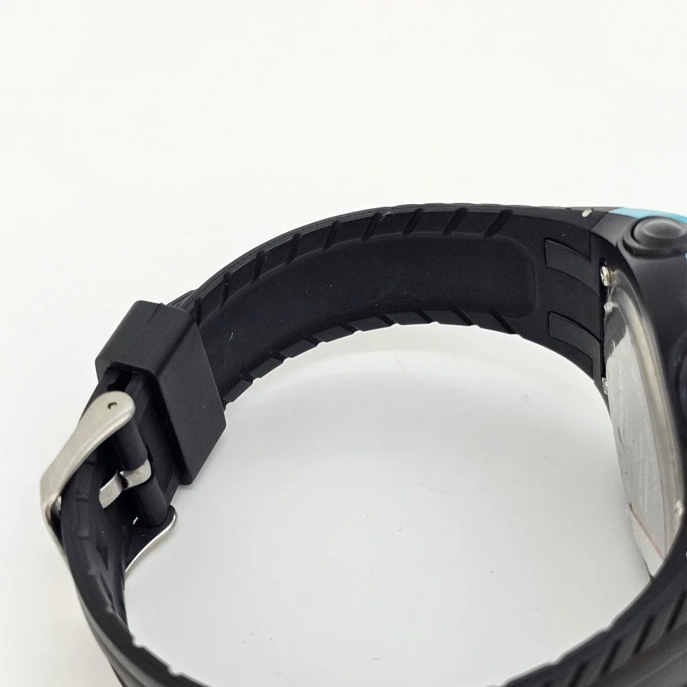 Sharp Men's Digital Watch 45MM Black Plastic Bands‎ New Battery LIGHT VERY WEAK